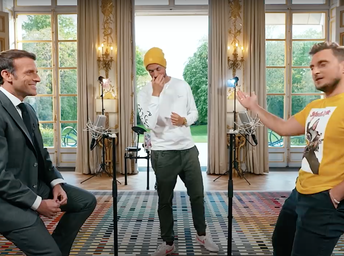 Mcfly et Carlito avec Emmanuel Macron : les rushs de leur vidéo ont été ...