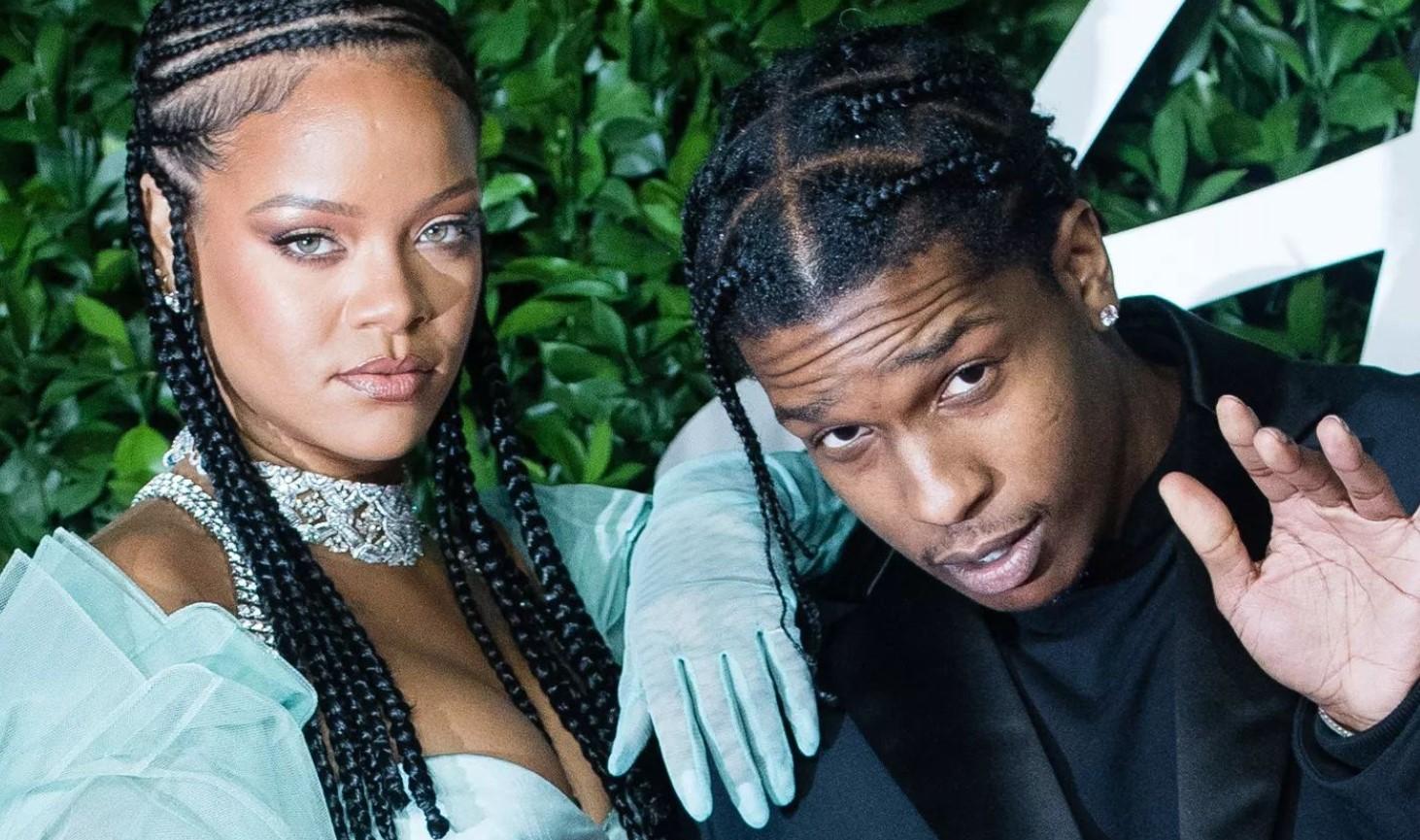 Photo : Rihanna (enceinte) avec son compagnon ASAP Rocky rentrent à leur  hôtel après l'after-show du défilé de mode masculine prêt à porter  printemps/été 2024 de la maison Louis Vuitton à Paris